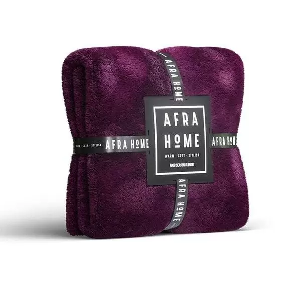 پتو 180*220 ارغوانی 1379 افرا